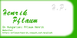 henrik pflaum business card